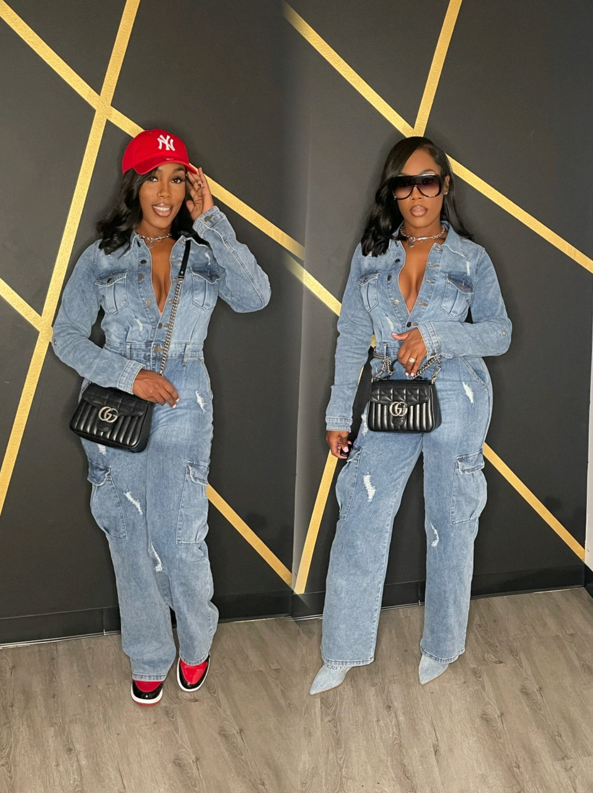 Cargo Denim Jumpsuit